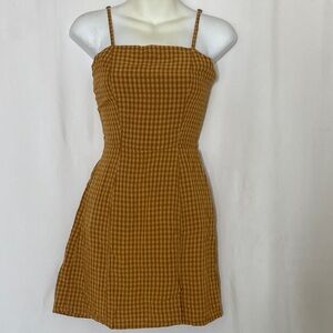 Aeropostale Yellow Checkered Mini Dress